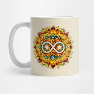 Mandala Orange Yellow Green 1 Mug